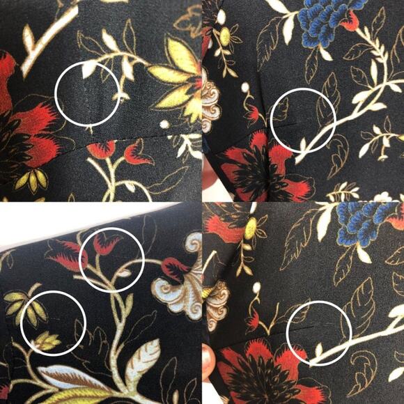 A.L.C. Cynthia Silk Floral Long Sleeve Mini Dress Lace Cut Out Detail 0 - Picture 6 of 8